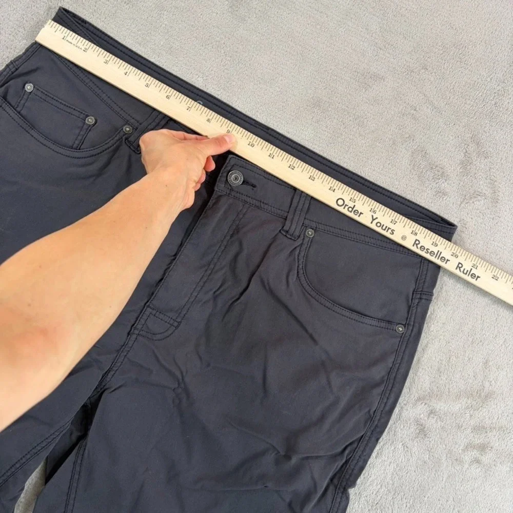 prAna Brion Quick Dry Stretch Performance Shorts in Charcoal Men 40 Hiking